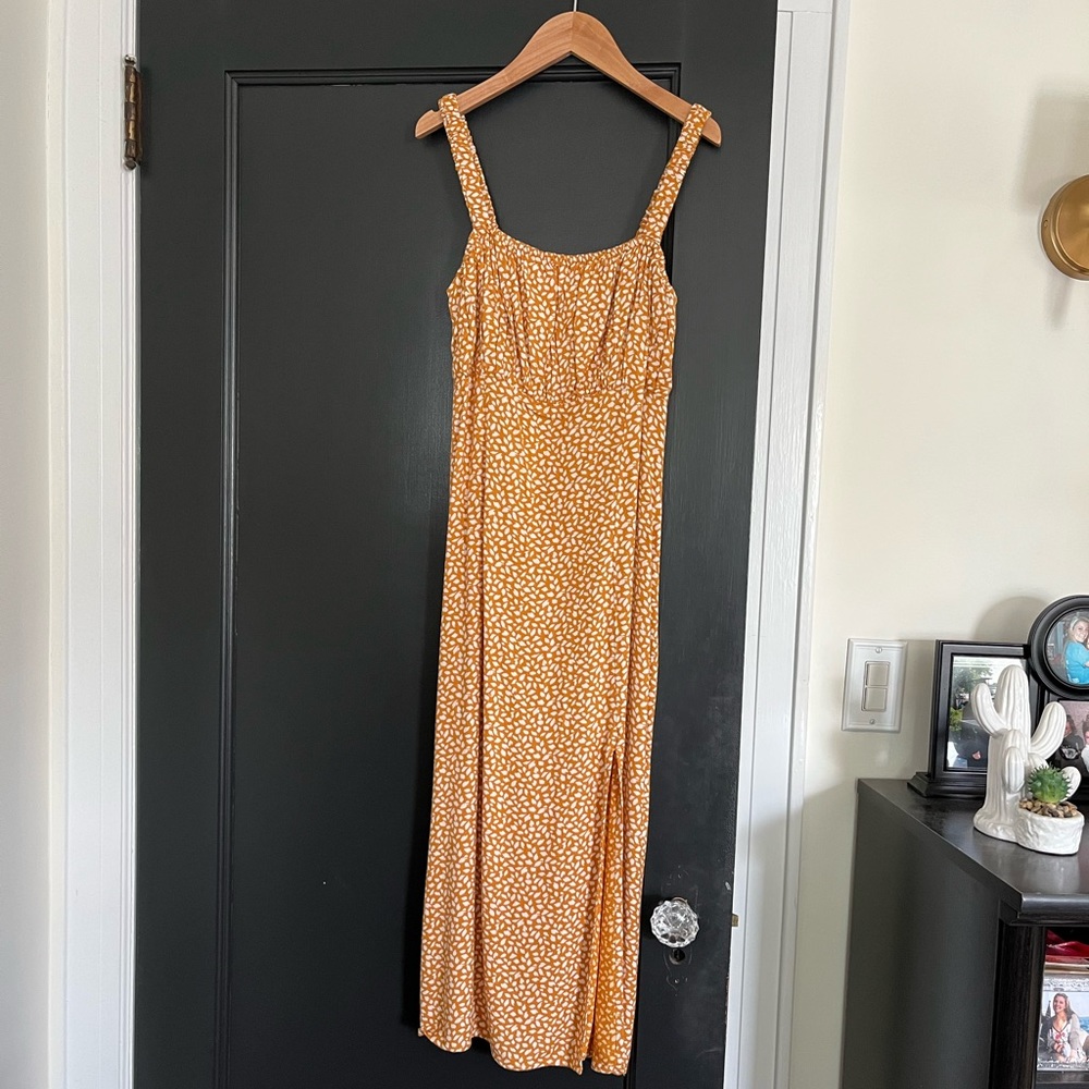 Abercrombie Yellow Midi Dress NWT